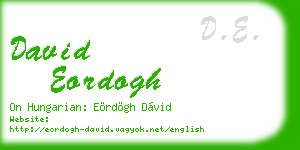 david eordogh business card